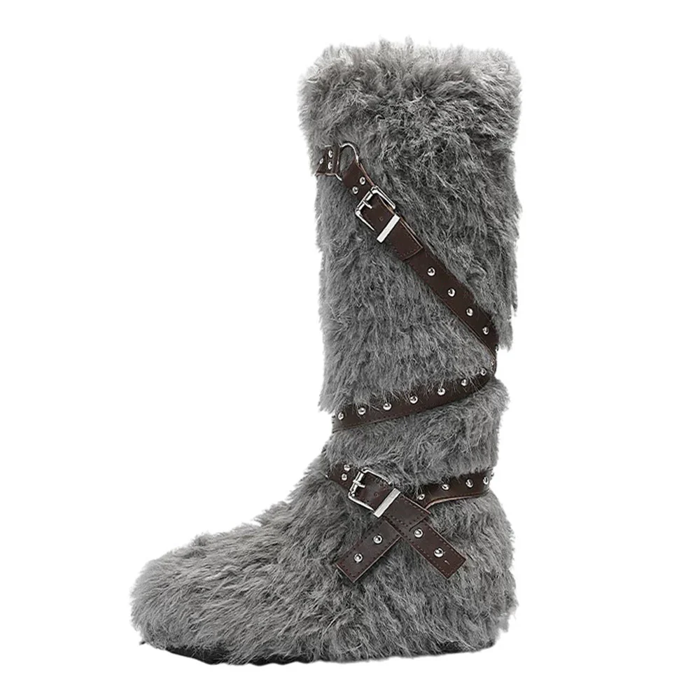 Moon Walk Furry Boots - Image 4