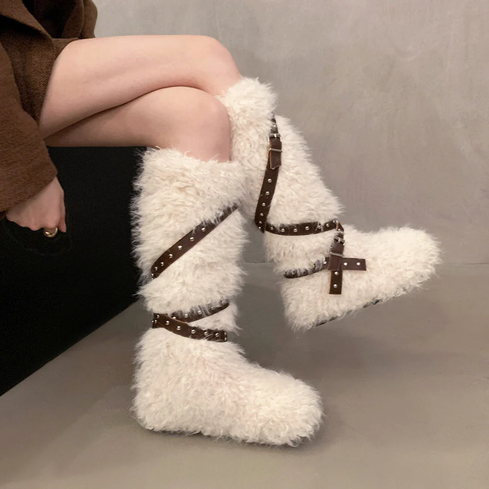 Moon Walk Furry Boots - Image 5