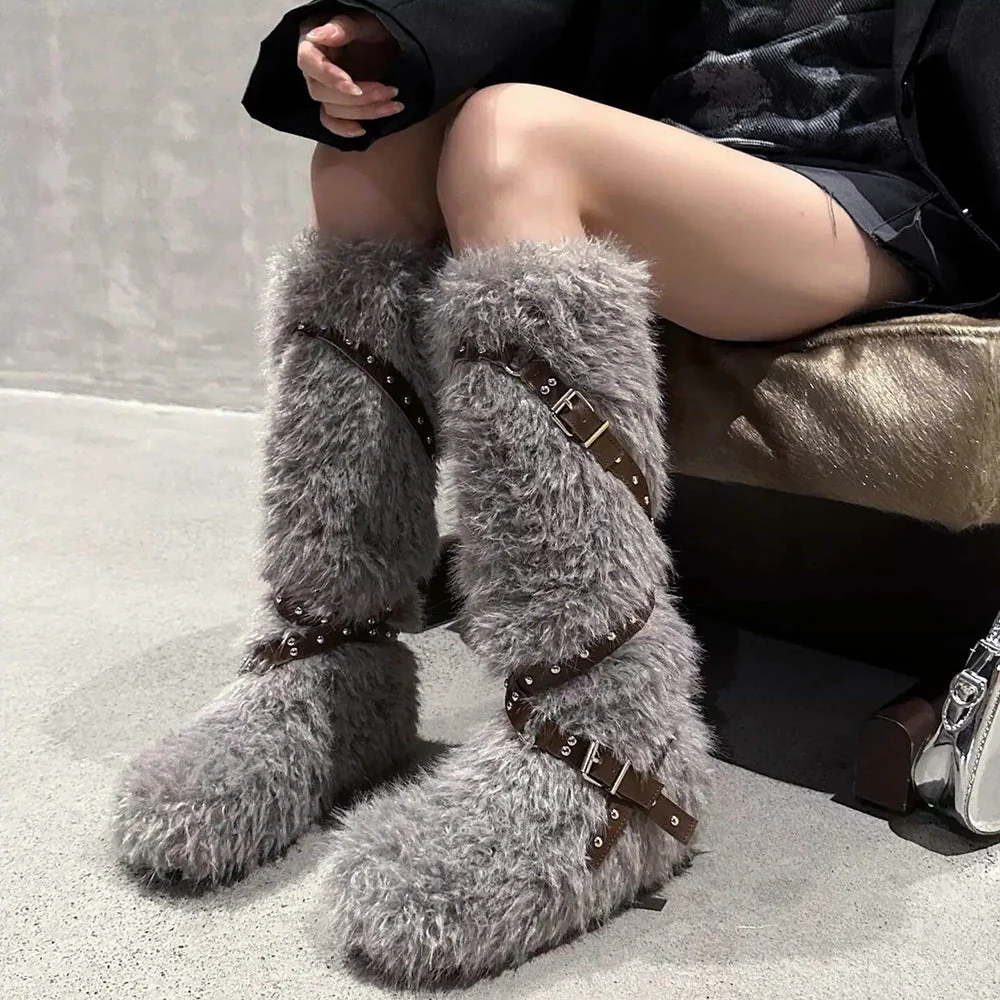 Moon Walk Furry Boots - Image 6