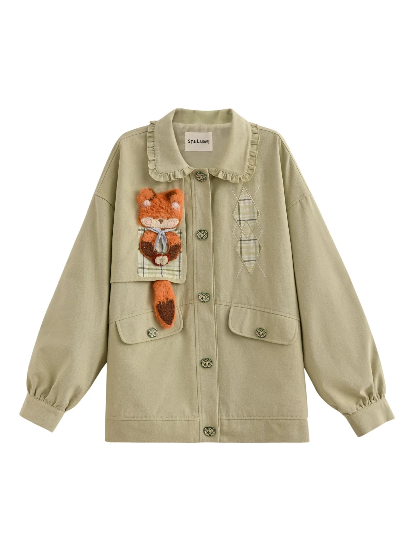 Mori Girl Fox Patchwork Jacket - Image 15