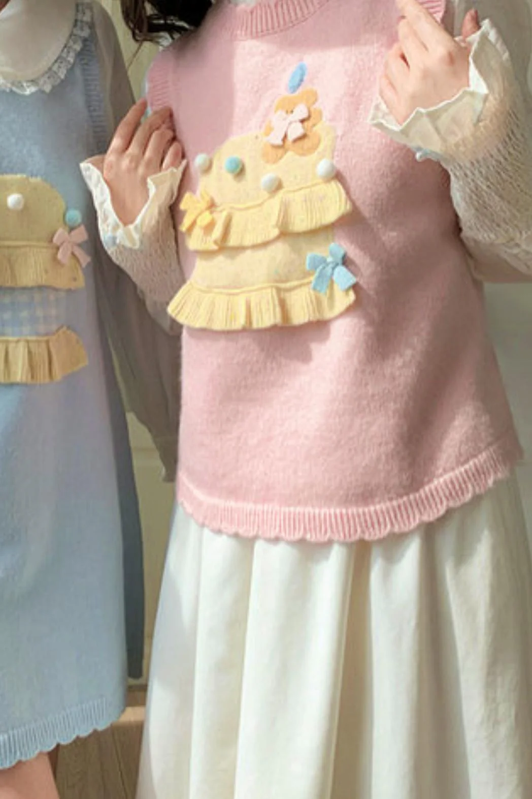 Mori Girl Knitted Vest + Dress - Image 11