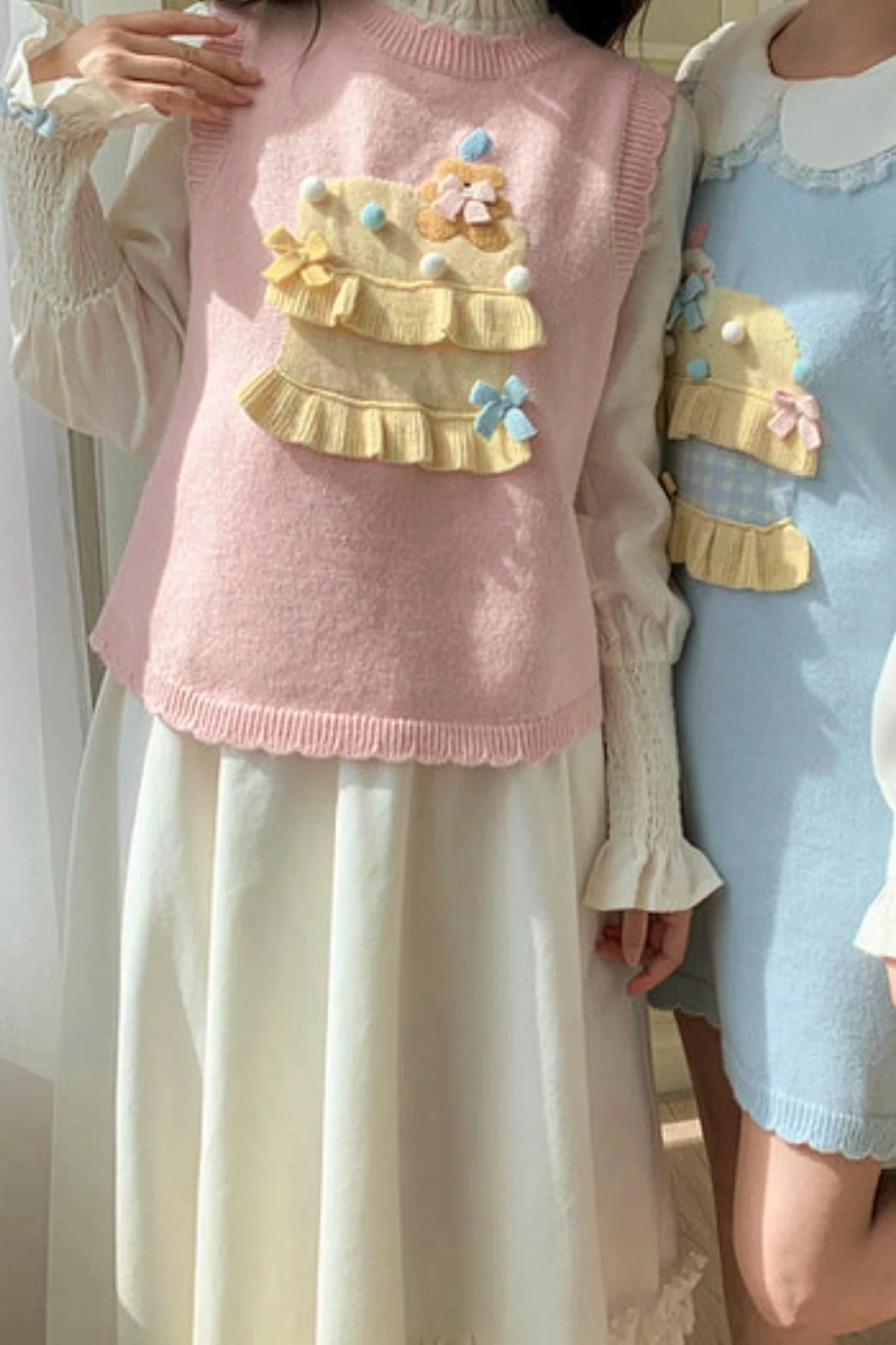 Mori Girl Knitted Vest + Dress - Image 12