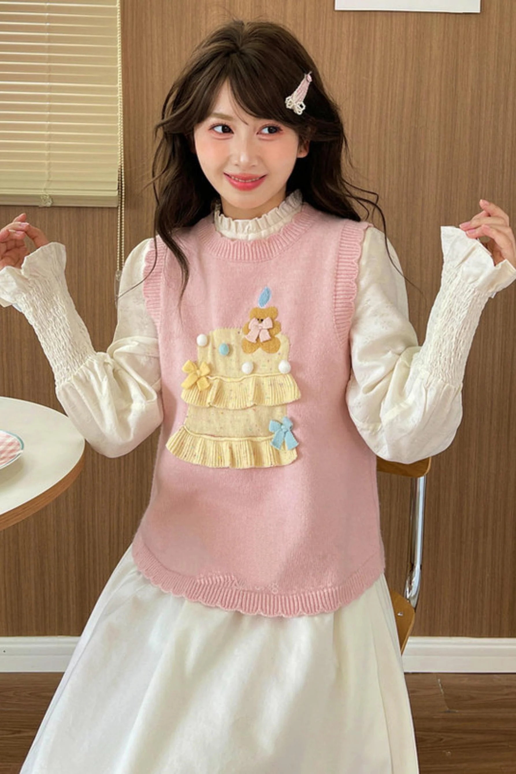 Mori Girl Knitted Vest + Dress - Image 2