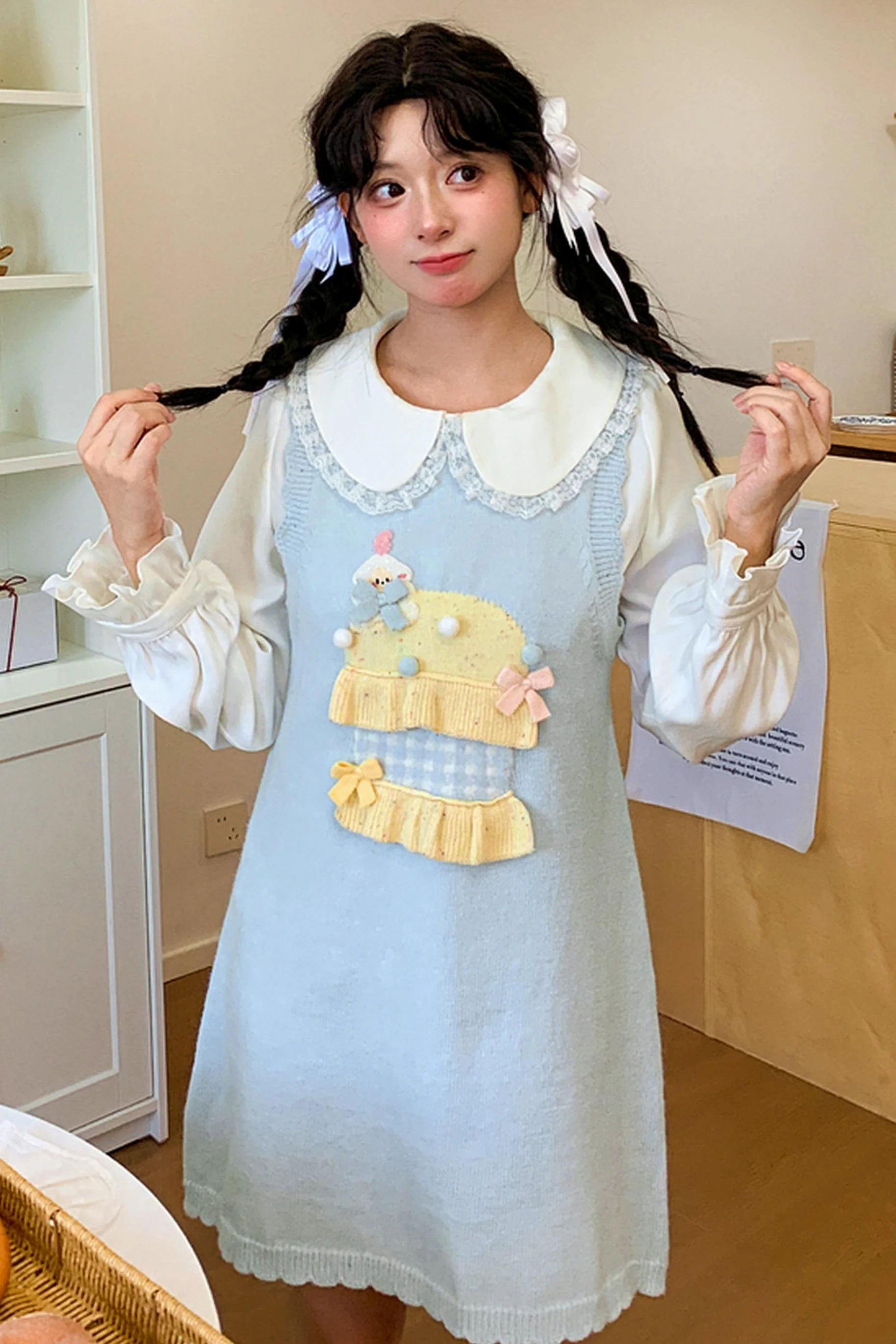 Mori Girl Knitted Vest + Dress - Image 21
