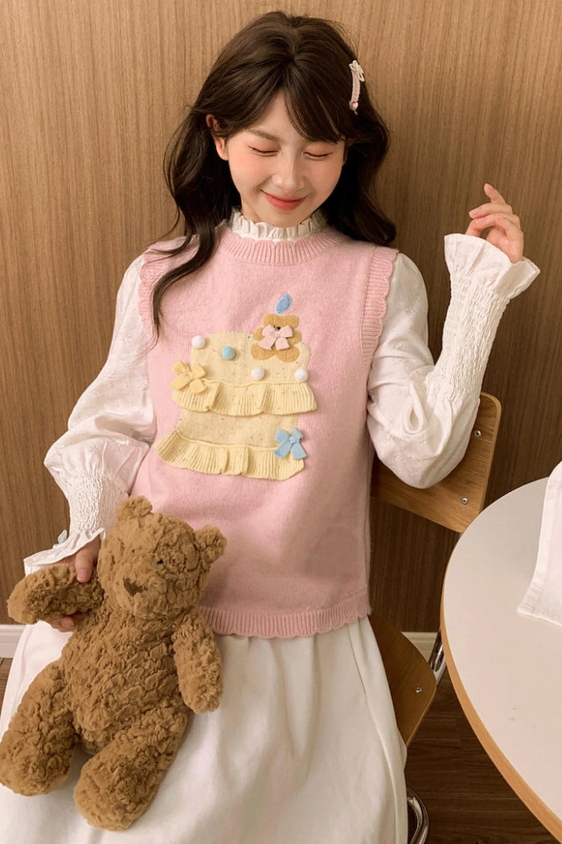 Mori Girl Knitted Vest + Dress - Image 3