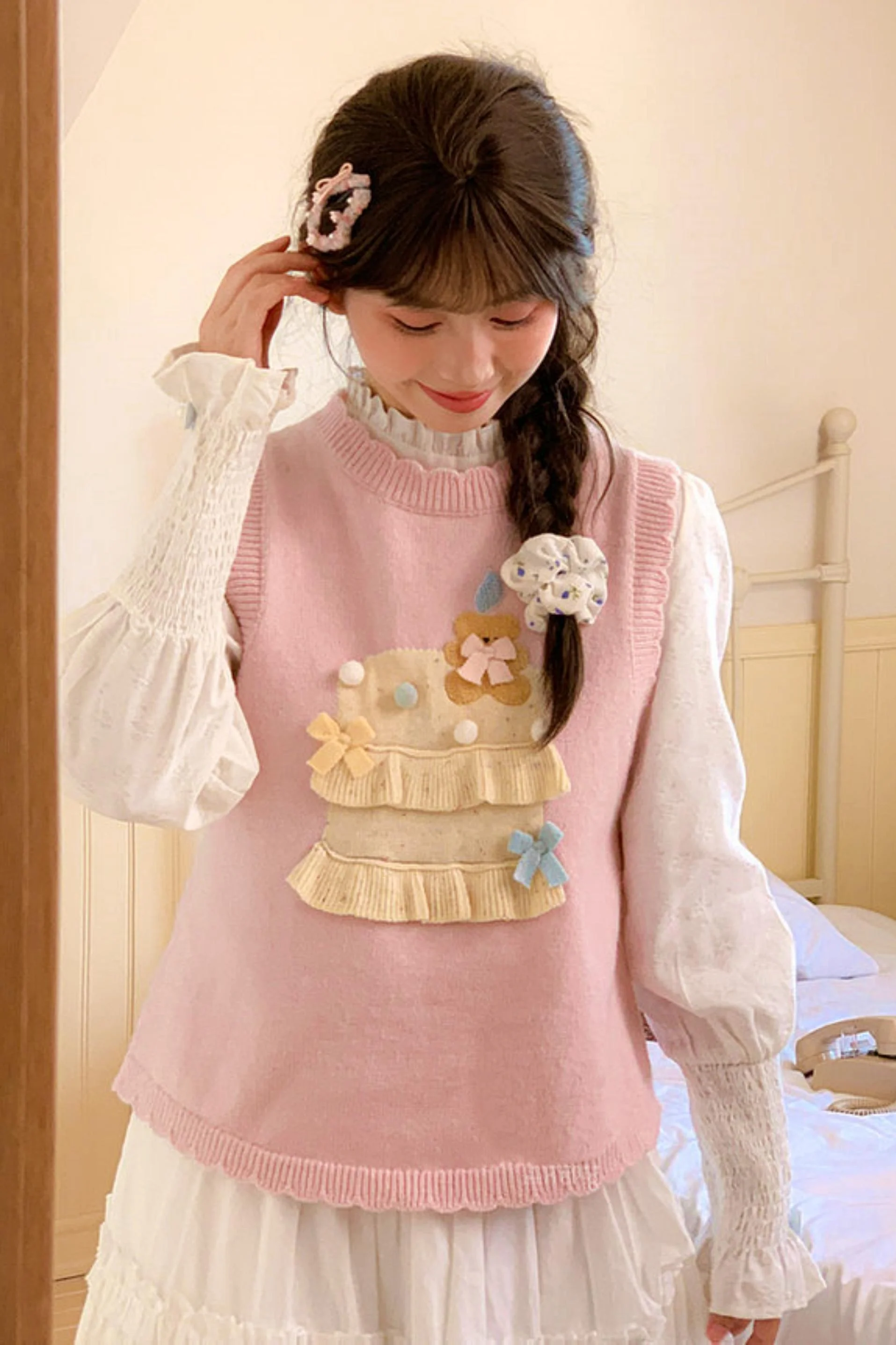 Mori Girl Knitted Vest + Dress - Image 4