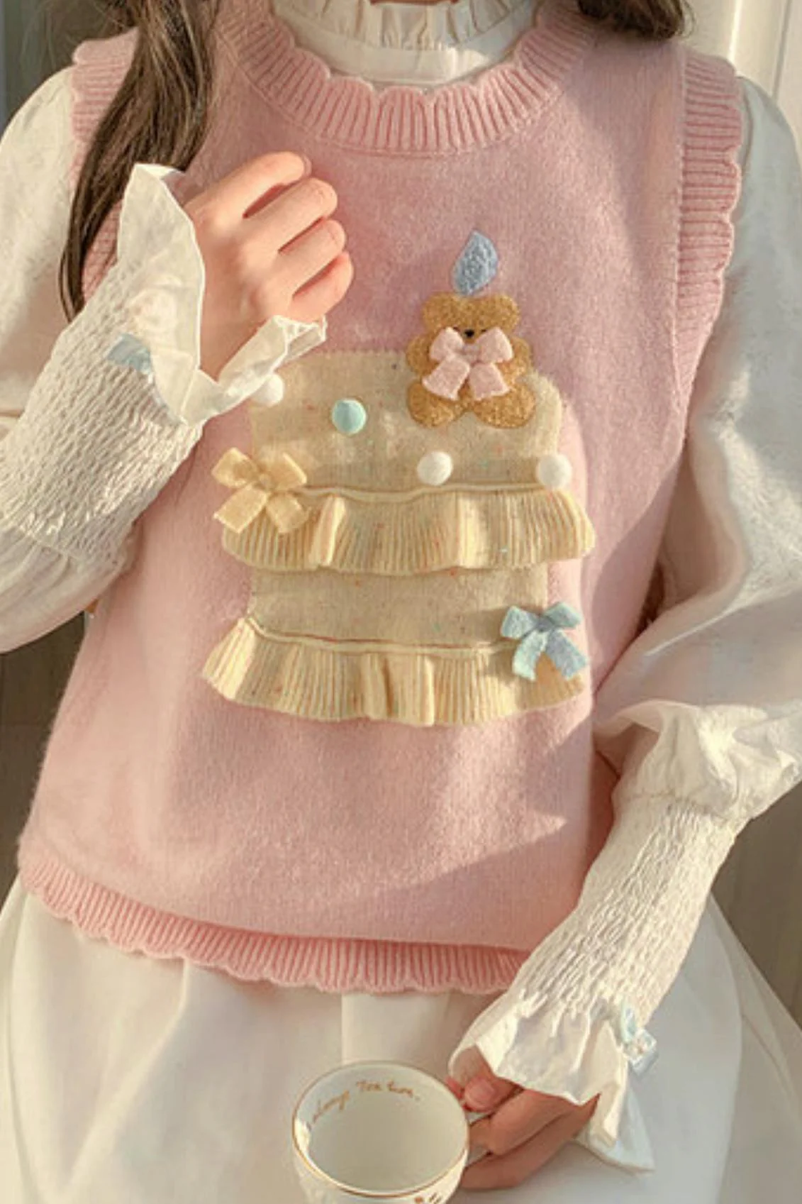 Mori Girl Knitted Vest + Dress - Image 15