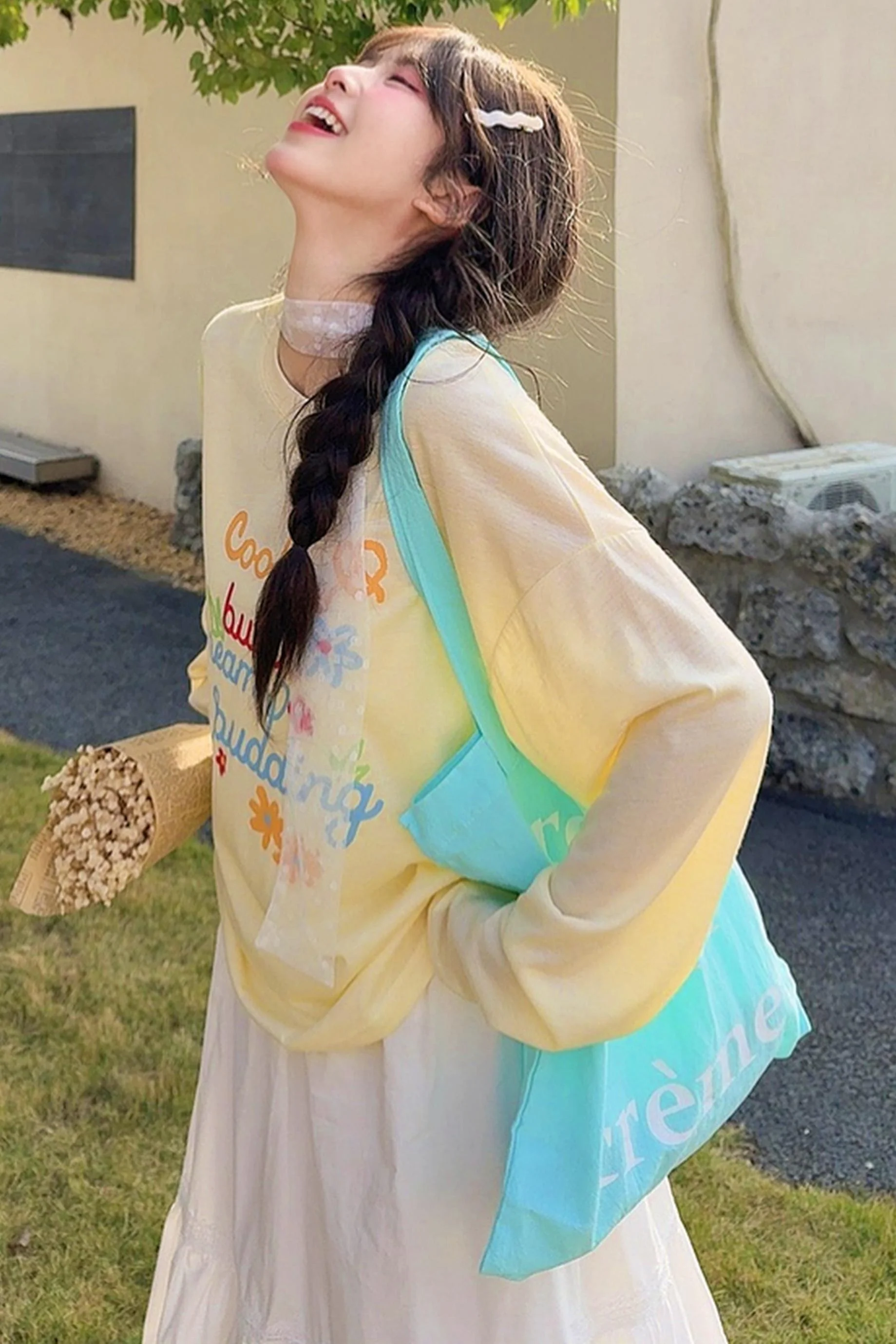 Mori Girl Round Neck Top - Image 3