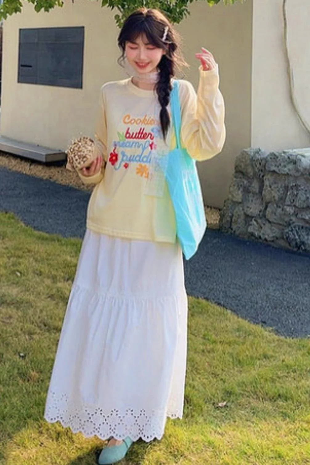 Mori Girl Round Neck Top - Image 6