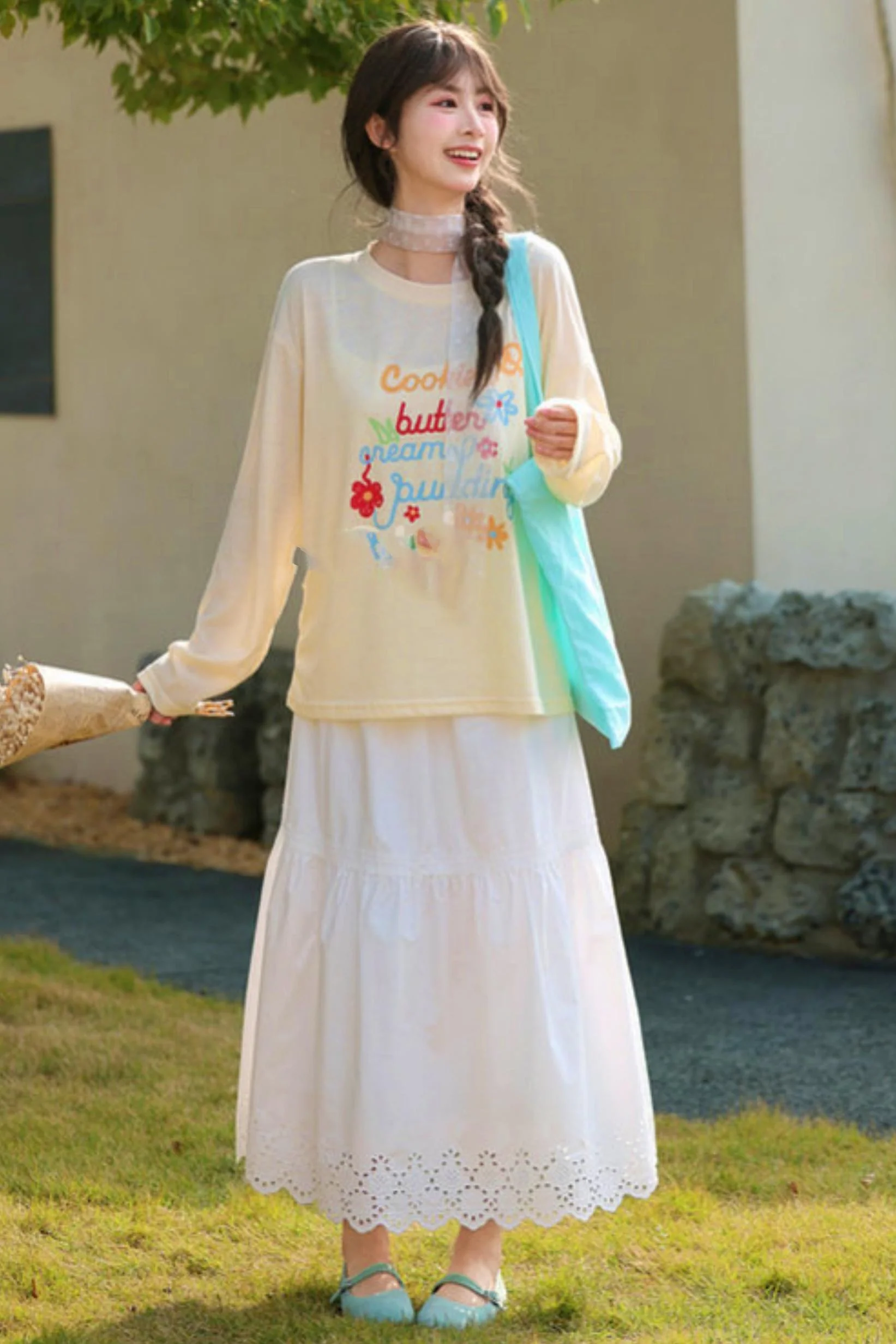 Mori Girl Round Neck Top - Image 8