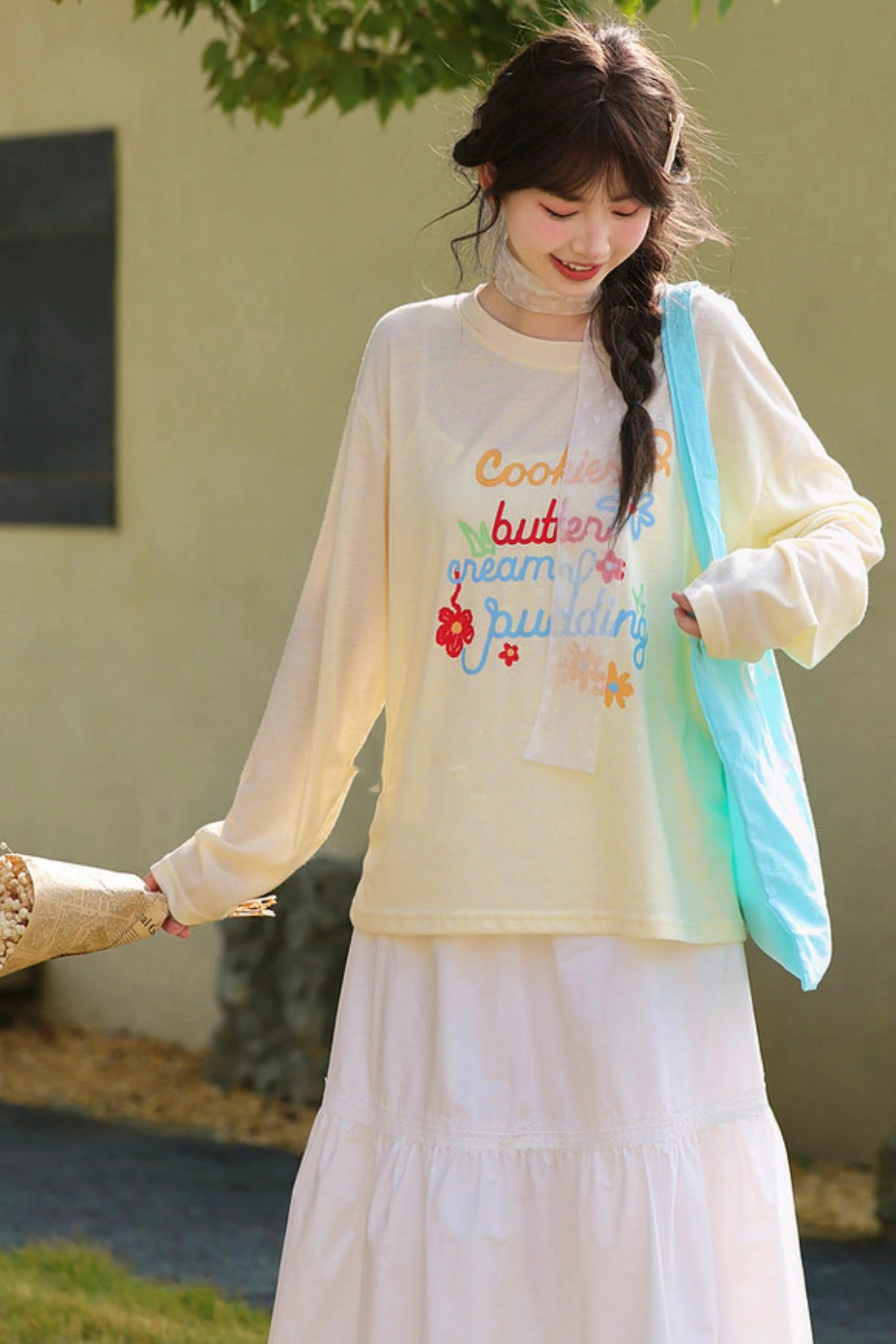 Mori Girl Round Neck Top - Image 5