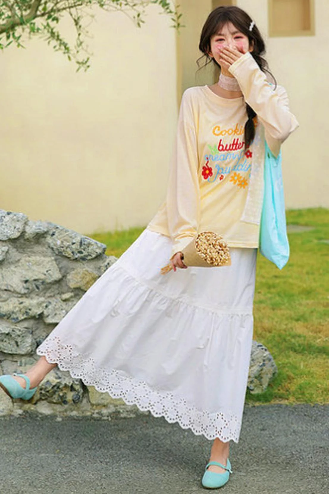 Mori Girl Round Neck Top - Image 7