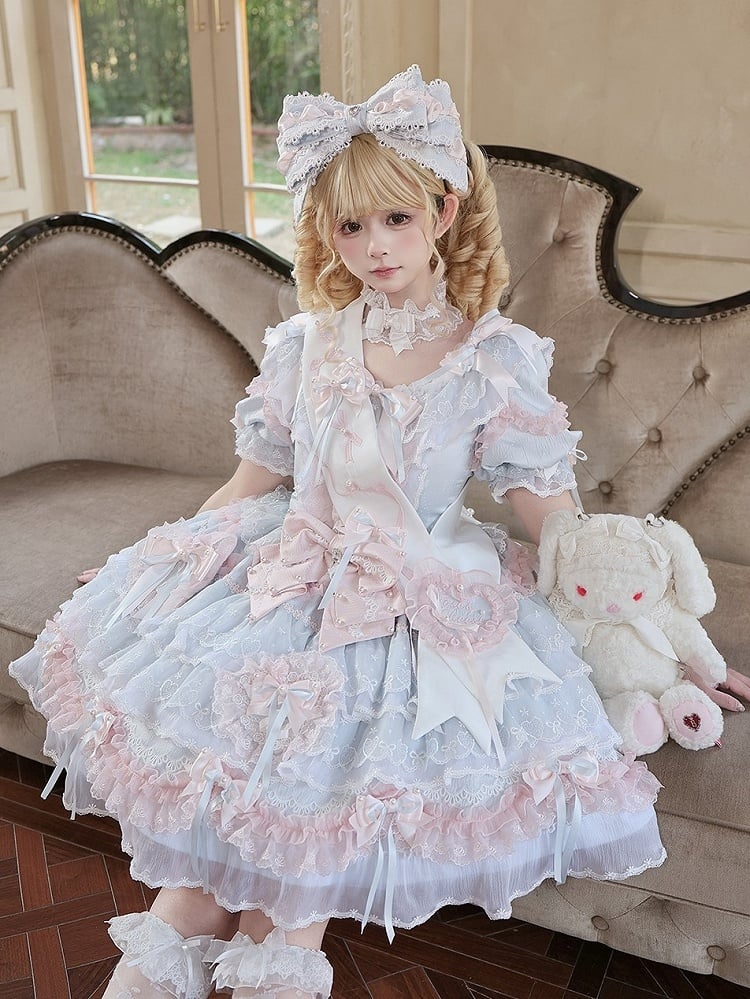 [Pre-order] Mist Blue Romantic Lace Lolita Series Accessories - Image 10