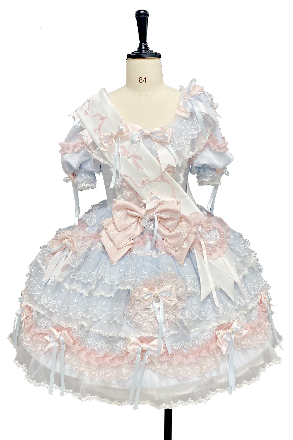 [Pre-order] Mist Blue Romantic Lace Lolita Princess Dress + Set 1/2/3 - Image 15