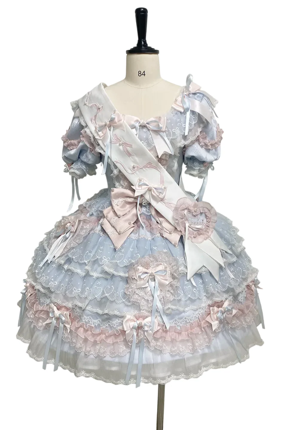 [Pre-order] Mist Blue Romantic Lace Lolita Princess Dress + Set 1/2/3 - Image 2