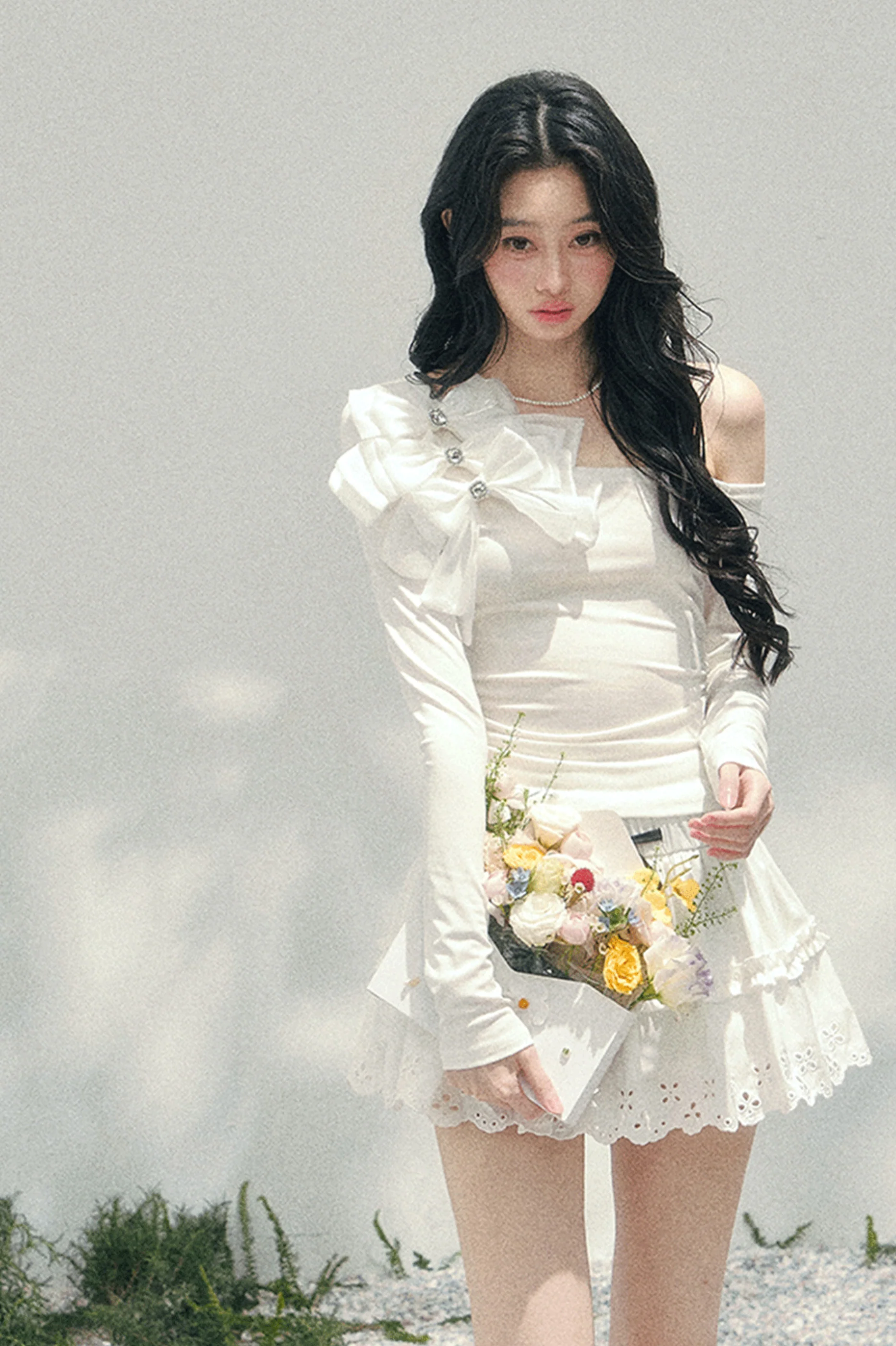 Sweet Pure Mist Off-Shoulder Top - Image 7