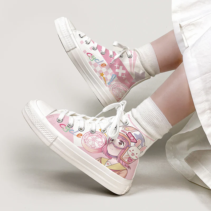 motorcycle hat girl kawaii shoes - Image 2