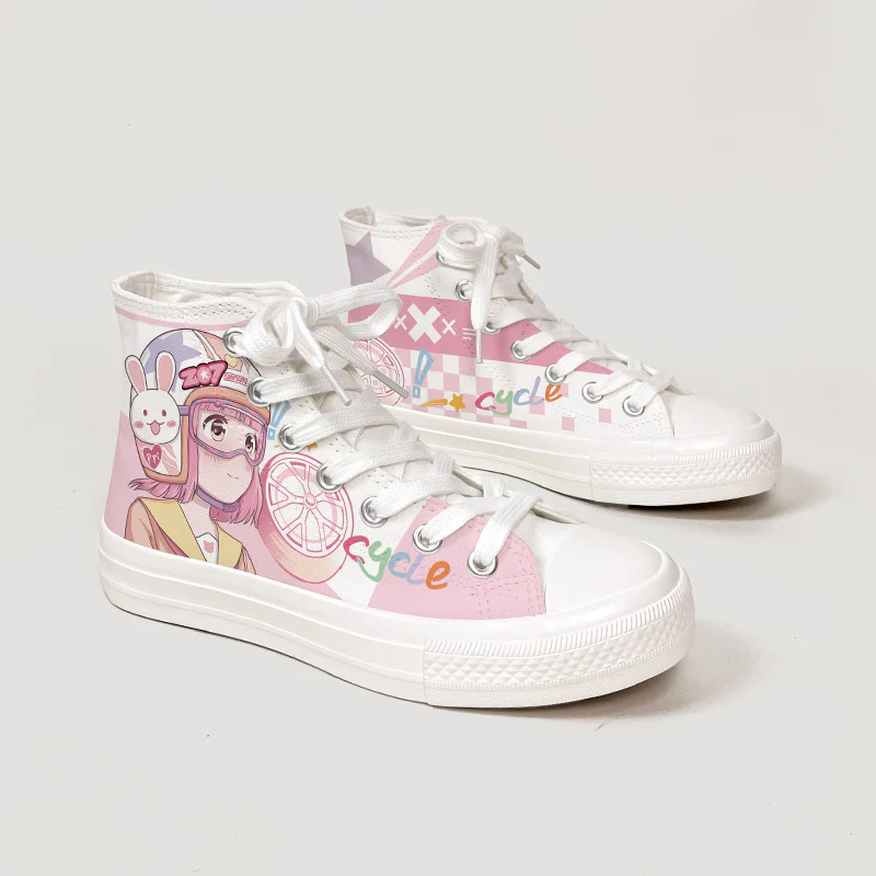 motorcycle hat girl kawaii shoes - Image 3
