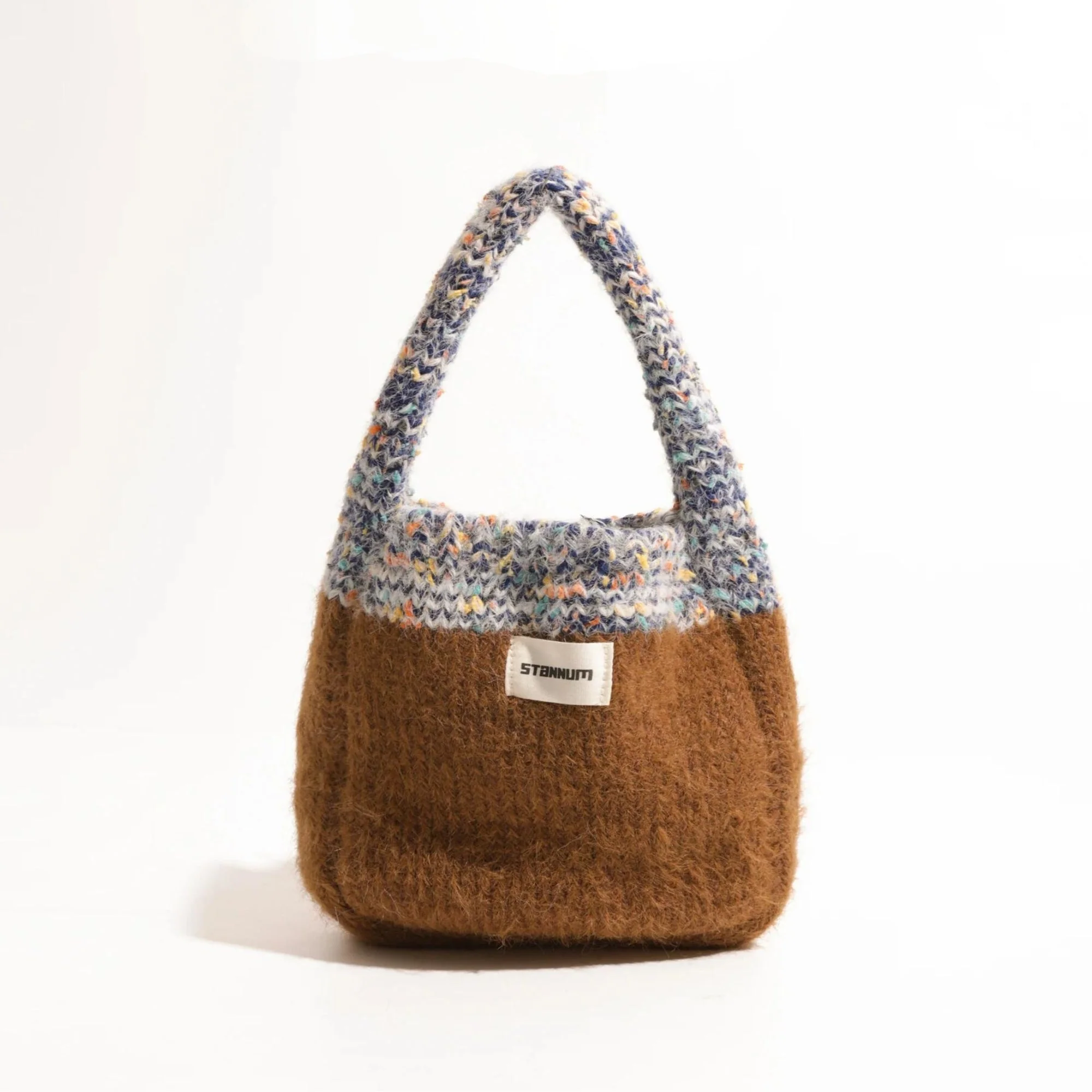 Multicolor Knitted Bucket Bag - Image 5