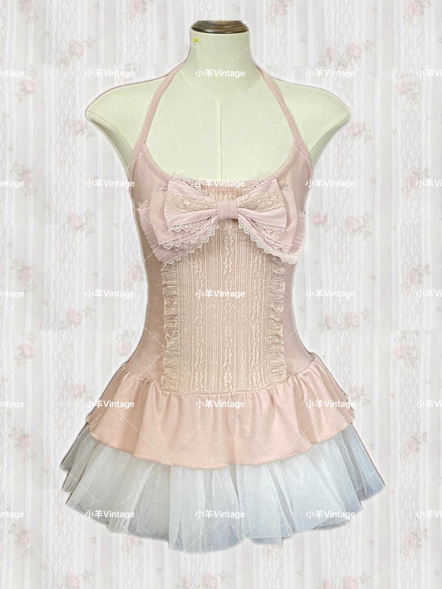 Nana Retro Bow Cardigan Skirt Coord - Image 3