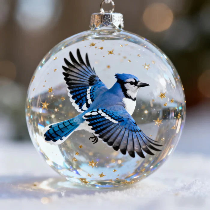 Nature’s Birds Crystal Glass Ornament Set - Image 3