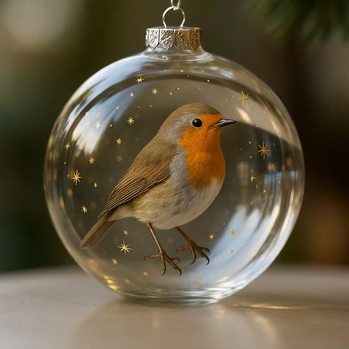 Nature’s Birds Crystal Glass Ornament Set - Image 4