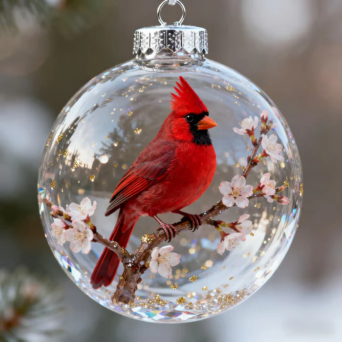 Nature’s Birds Crystal Glass Ornament Set - Image 5