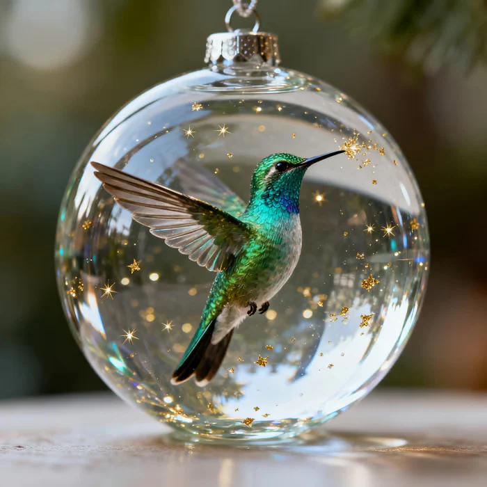 Nature’s Birds Crystal Glass Ornament Set - Image 7