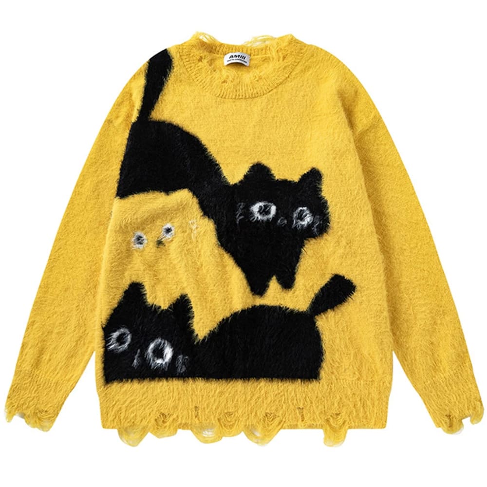Naughty Cat Fuzzy Sweater - Image 7