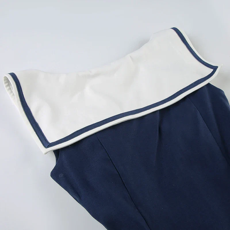 Nautical Button Mini Dress - Image 5