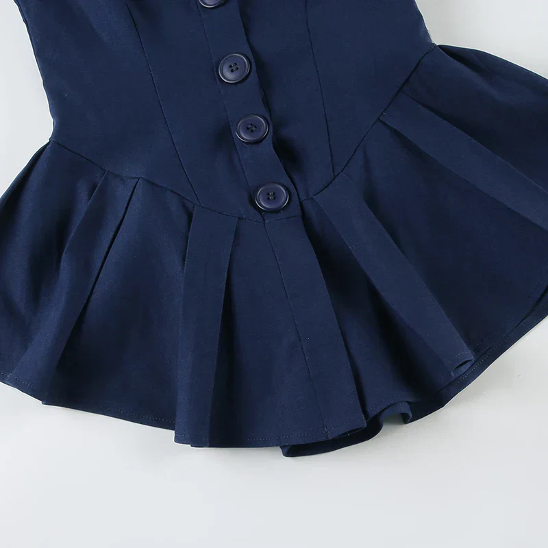 Nautical Button Mini Dress - Image 6