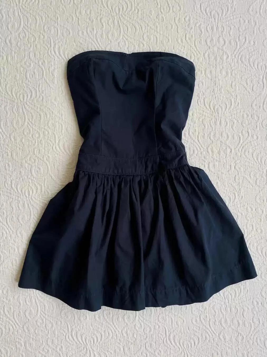 navy blue tube top dress