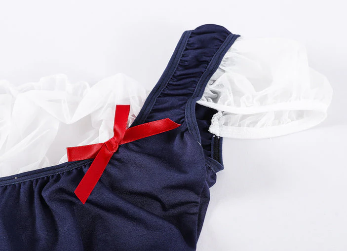 Navy Puff Sleeves Lingerie - Image 5