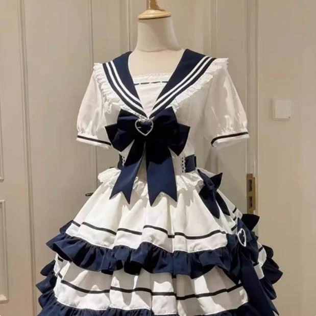 Navy Style Cake Dress - Image 2