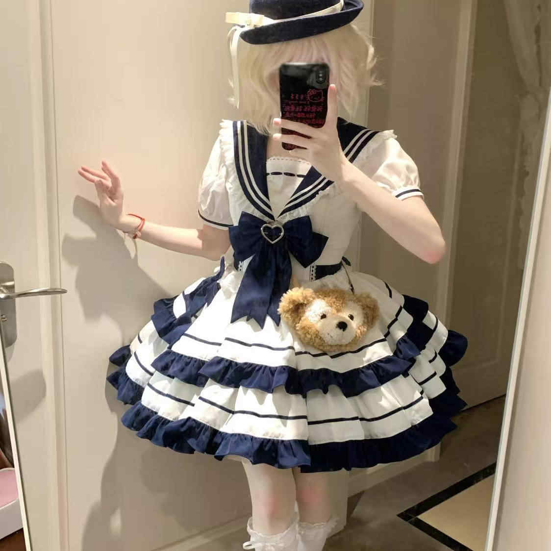 Navy Style Cake Dress - Image 3