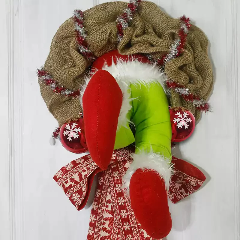 New Christmas thief wreath creative front door decoration - Image 2