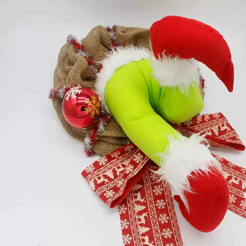 New Christmas thief wreath creative front door decoration - Image 4