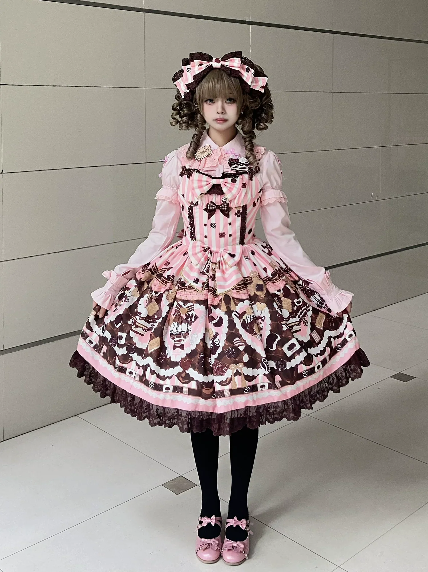 Sweet Lolita Dress Suit Cute Print Lolita OP and JSK - Image 5