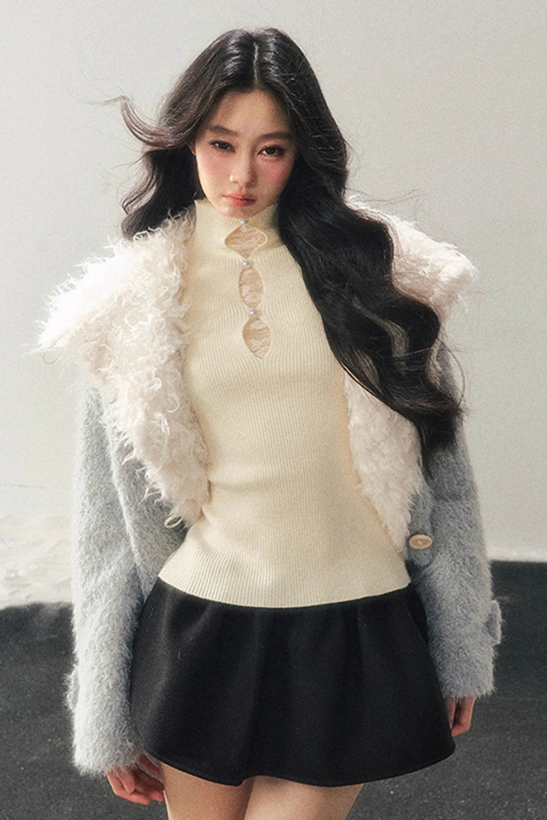 Horn Button Fur Sweet Coat - Image 10