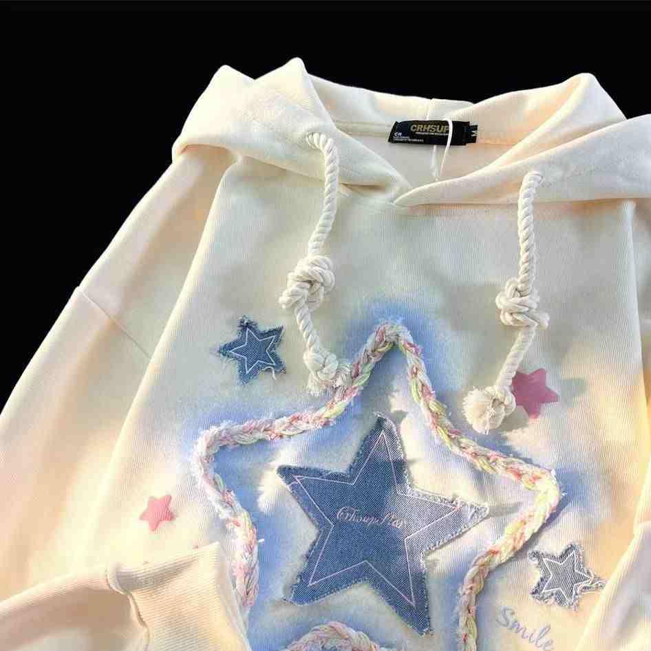 Oversize Star Patch Hoodie - Image 3