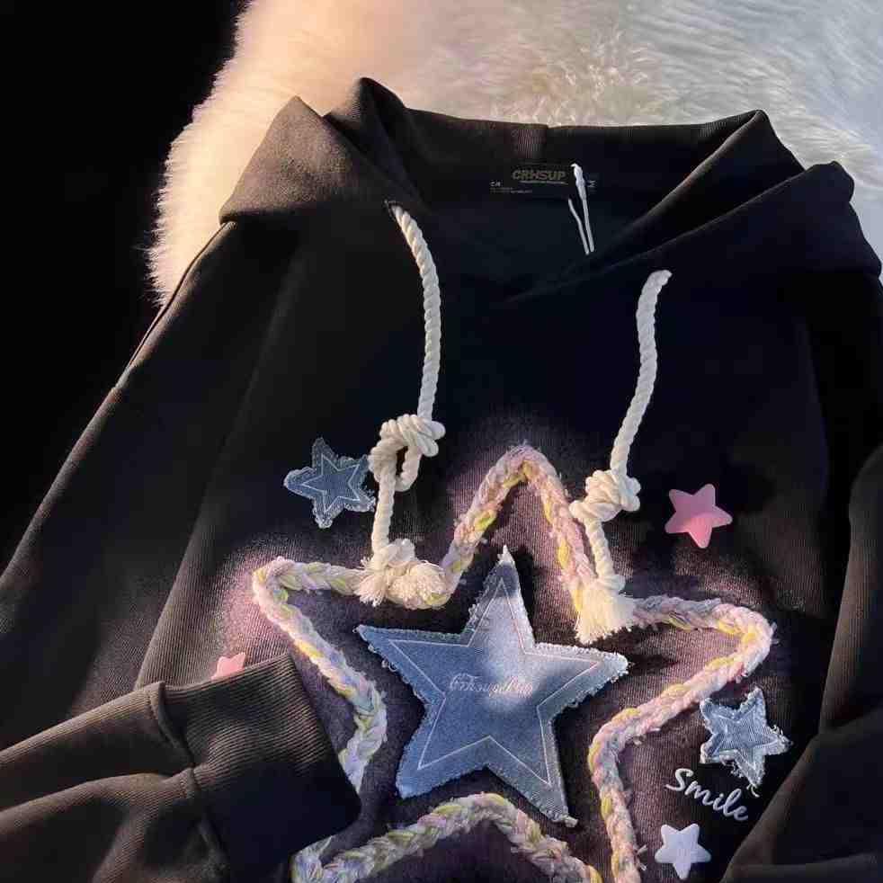 Oversize Star Patch Hoodie - Image 4
