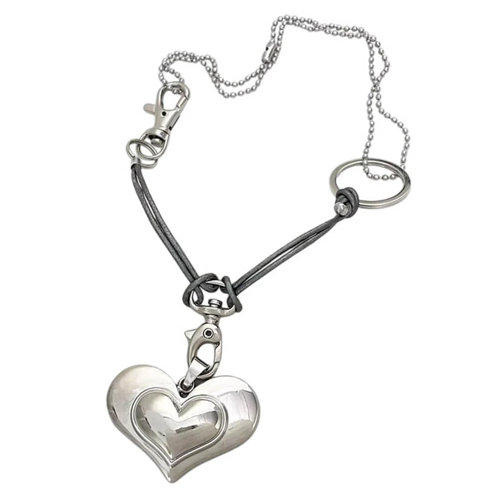 Oversized Heart Pendant Necklace - Image 3