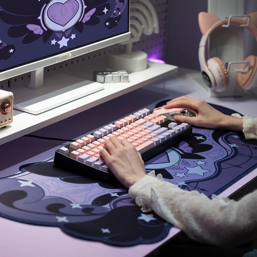 Pastel Goth Angel Heart Mouse Pad - Image 3