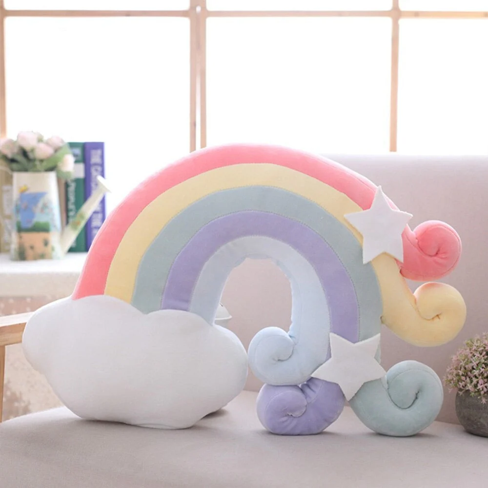 Pastel Rainbow Sky Throw Pillows - Image 3