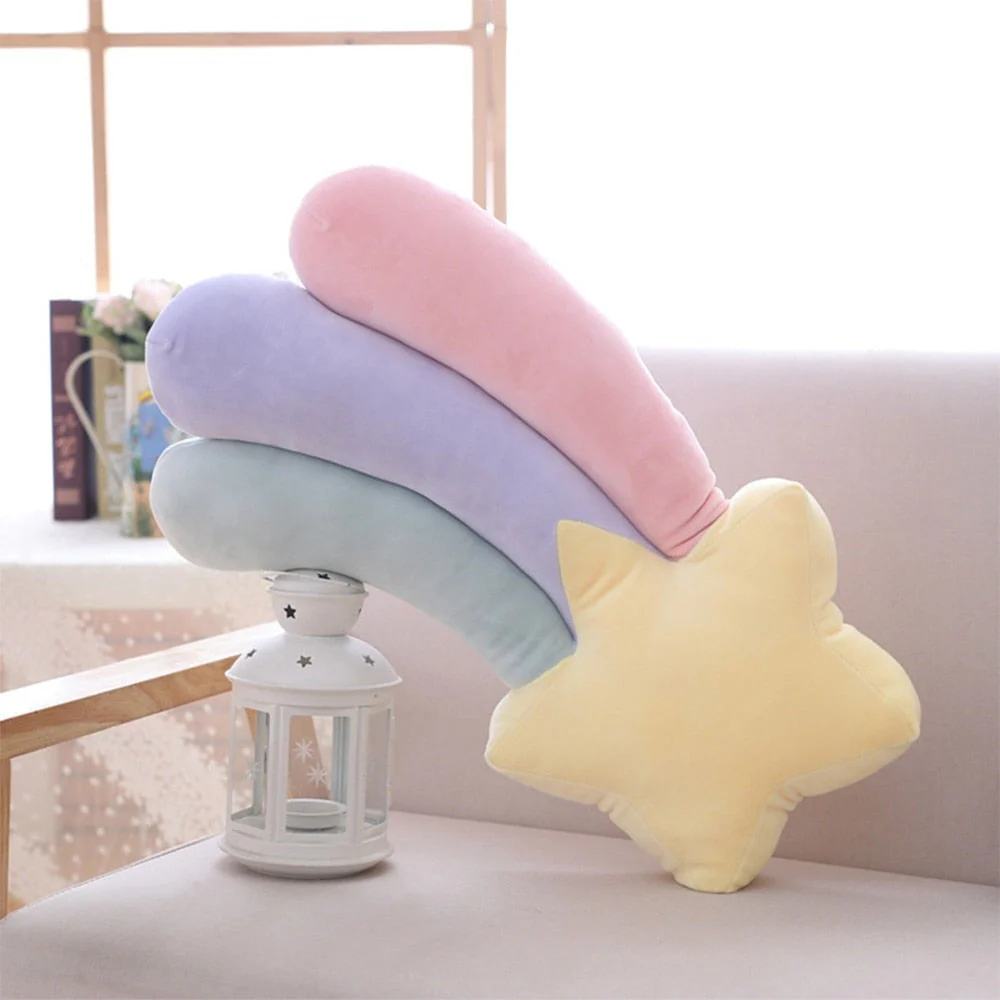 Pastel Rainbow Sky Throw Pillows - Image 6