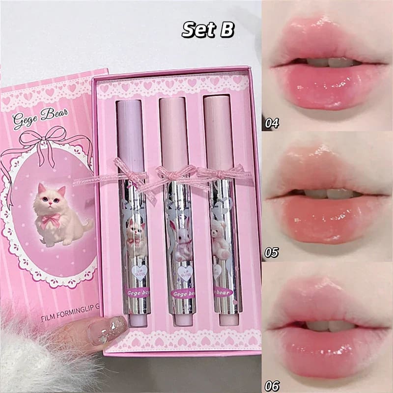 Pastel Teddy Long-Lasting Water-Gloss Lip Tint Set - Image 19
