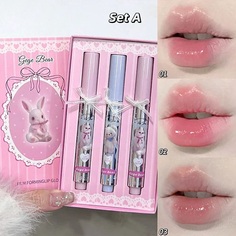 Pastel Teddy Long-Lasting Water-Gloss Lip Tint Set - Image 20