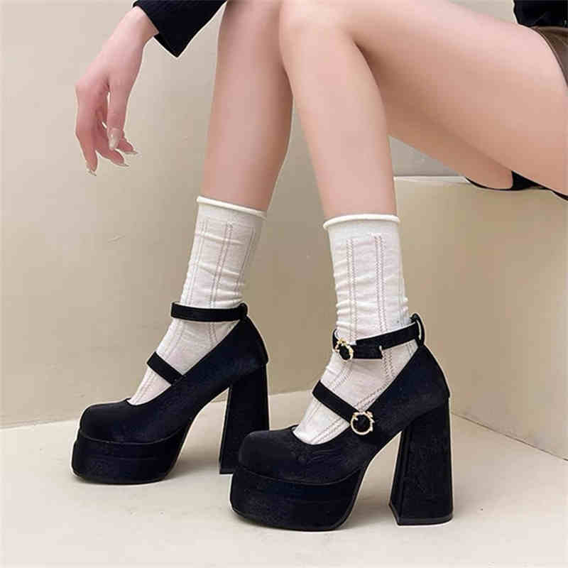 Peach Bow Lolita High Heels - Image 11