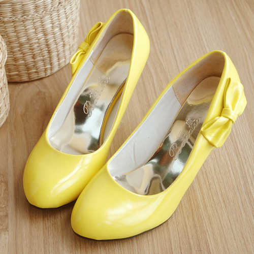 Peach Heart Bow Coquette Shoes - Image 3