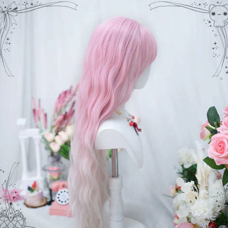 Peach Sweet Wine Lolita Long Wig - Image 4